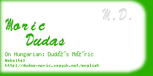 moric dudas business card